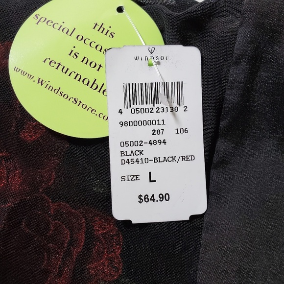 Windsor Black and Red High Low Dress - Picture 5 of 8